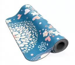 Tapis de yoga en caoutchouc en daim