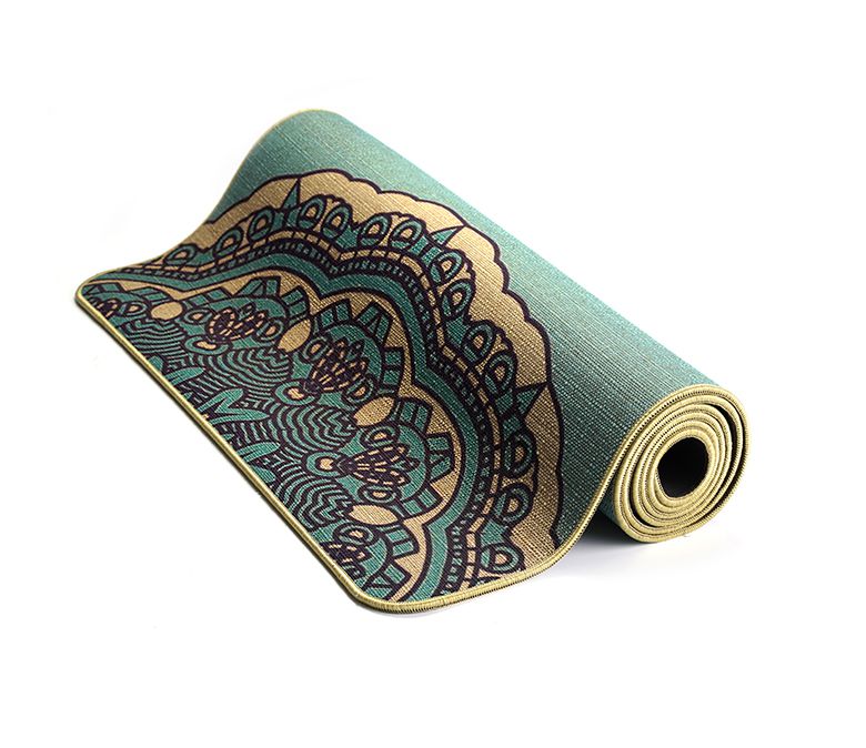 Jute sans glissement + tapis de yoga en caoutchouc naturel