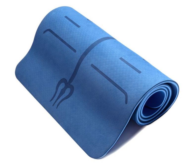 Tapis de yoga TPE laser à double couleur respectueux de l'environnement