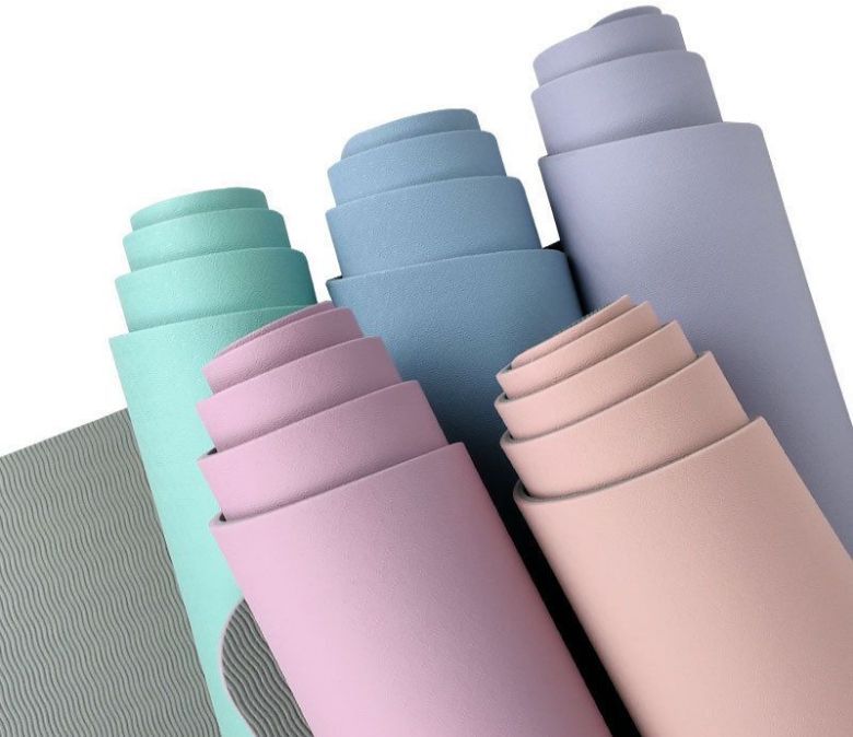 Mat de yoga sans glissement de couleur macaron en gros TPE