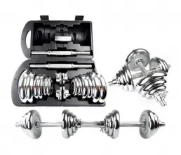 15 20 30 50 kg d&#039;électroplate-Dumbbell avec boîte
