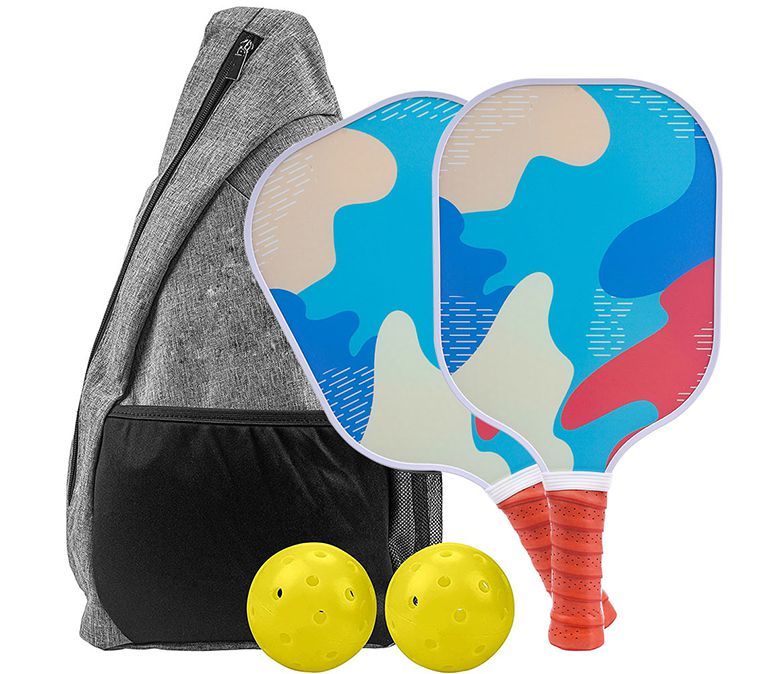 Ensemble de raquette de pickleball en fibre de carbone en graphite
