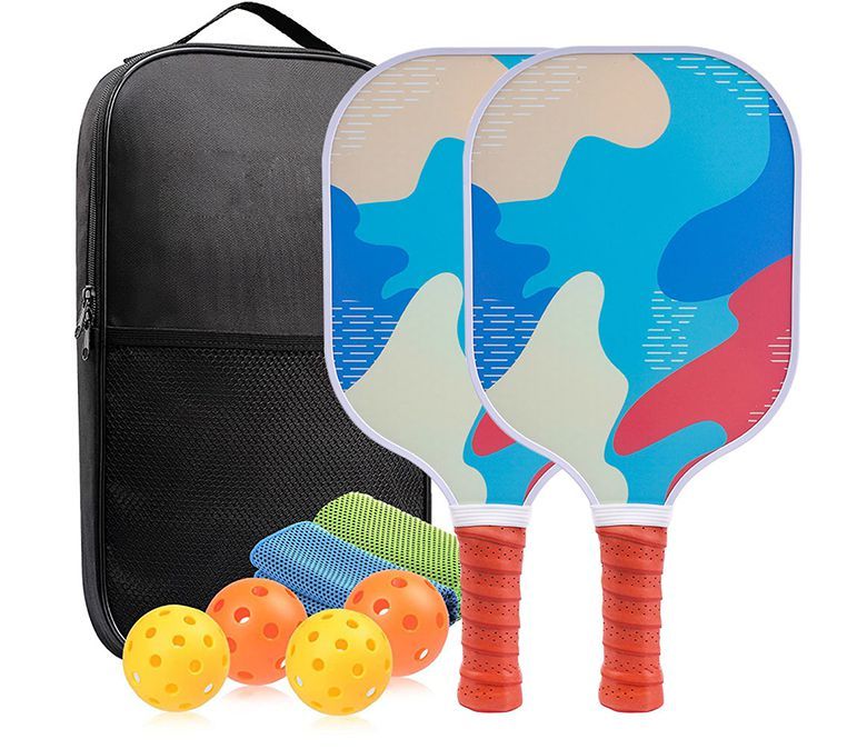 Ensemble de raquette de pickleball en fibre de carbone en graphite