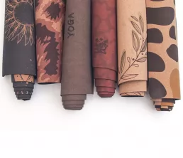 Mat de yoga en boucle de liège et naturel en gros en gros