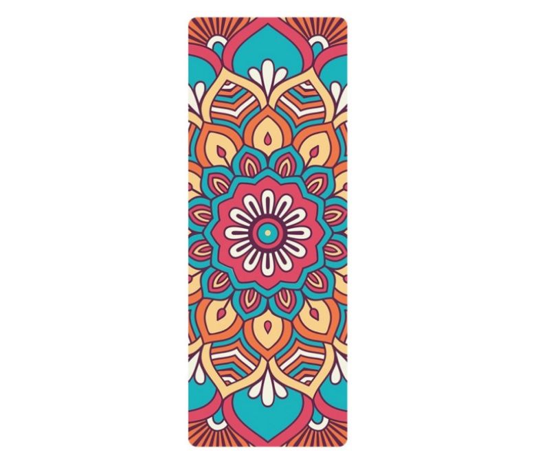 Tapis de yoga imprimé en daim TPE de haute qualité