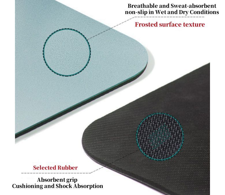 Tapis de yoga en caoutchouc givré