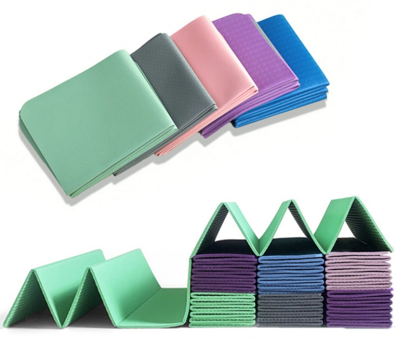 Mat de yoga TPE mince pliable en gros pour voyager