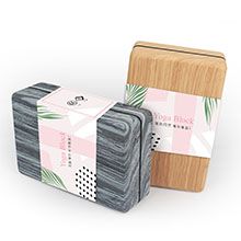 Cartes colorées d'emballage de bloc de yoga personnalisé.