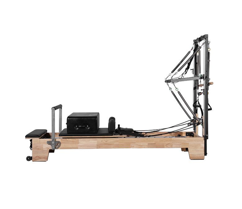 Deluxe Oak Wood Pilates Reformteur avec demi-trapèze