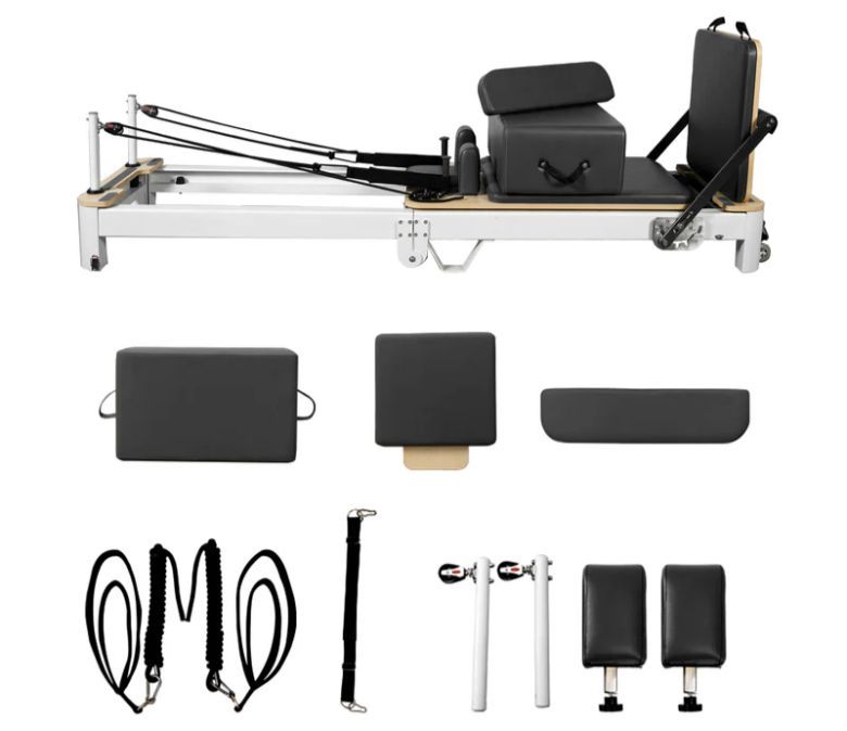 Réformateur de pilates pliables en aluminium blanc à vendre