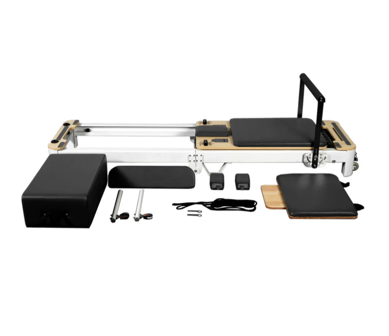 Réformateur de pilates pliables en aluminium blanc à vendre