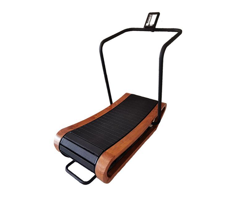 Tapis roulant mécanique de courbe en bois non électrique
