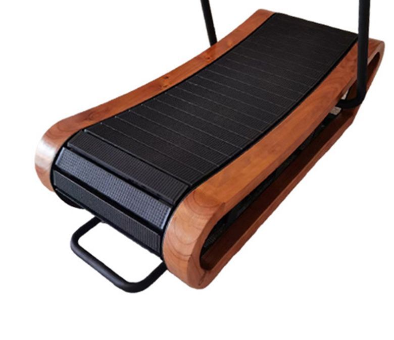 Tapis roulant mécanique de courbe en bois non électrique