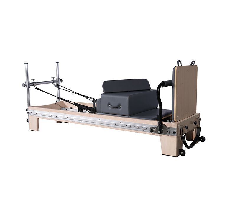 Lit réformateur Pilates en bois à piste complète