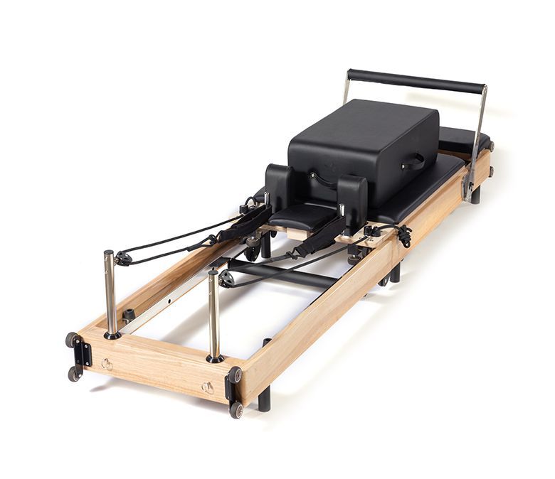 Réformateur Pilates pliable en chêne sans joint