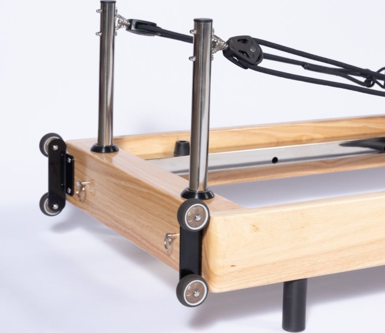 Réformateur Pilates pliable en chêne sans joint