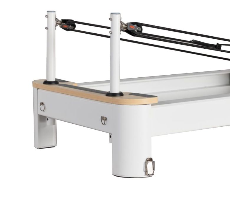 Réformateur de pilates pliables en aluminium blanc à vendre