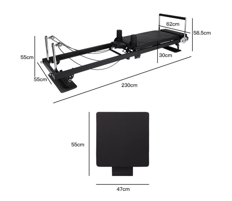 Machine de pilates réformatrices pliables pour un usage domestique