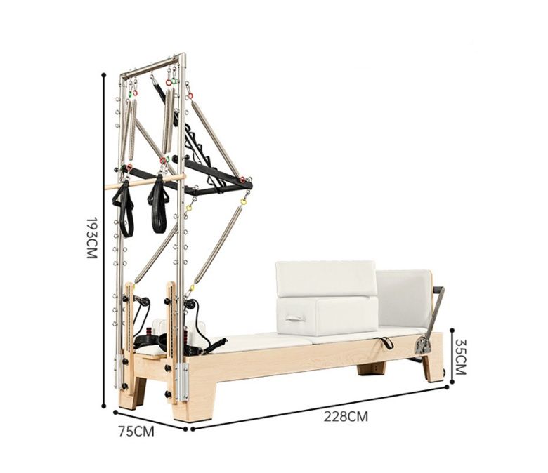 Studio Pilates Maple Reformer avec demi-trapèze