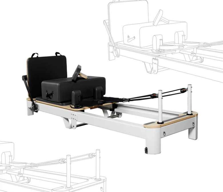 Réformateur de pilates pliables en aluminium blanc à vendre