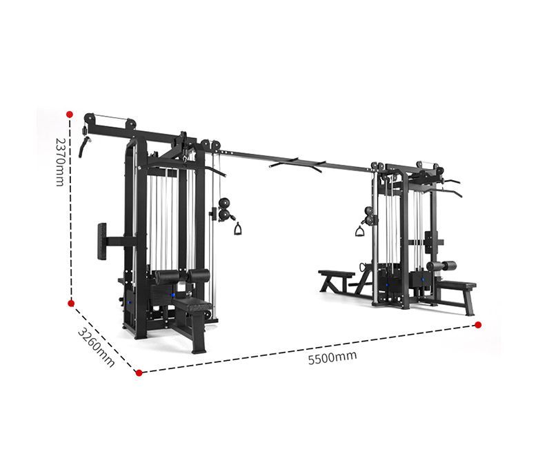 Équipement de gymnase de la machine multi-jungle 8 stations