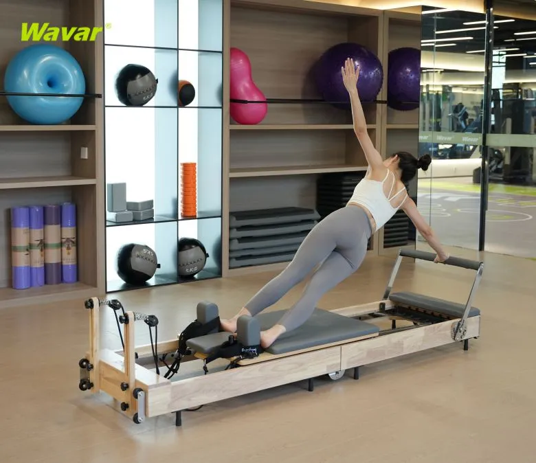 Balance corporelle en bois pliant Pilates réformateur de lit de base