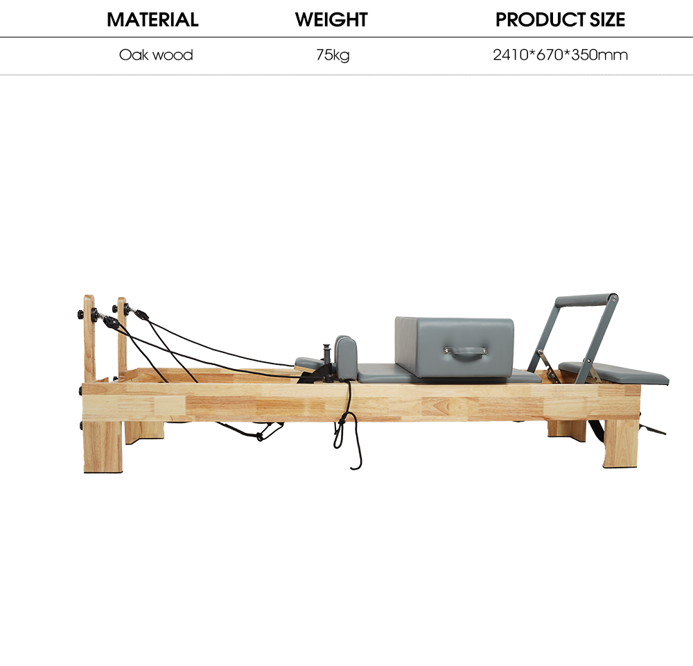 Wavar Pilates Oak Reformer Machine