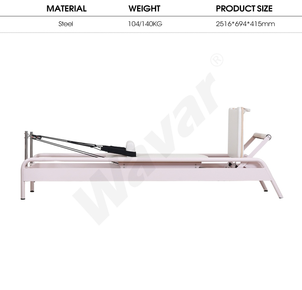 Nouveau réformateur en acier avec barre de pied intégrée