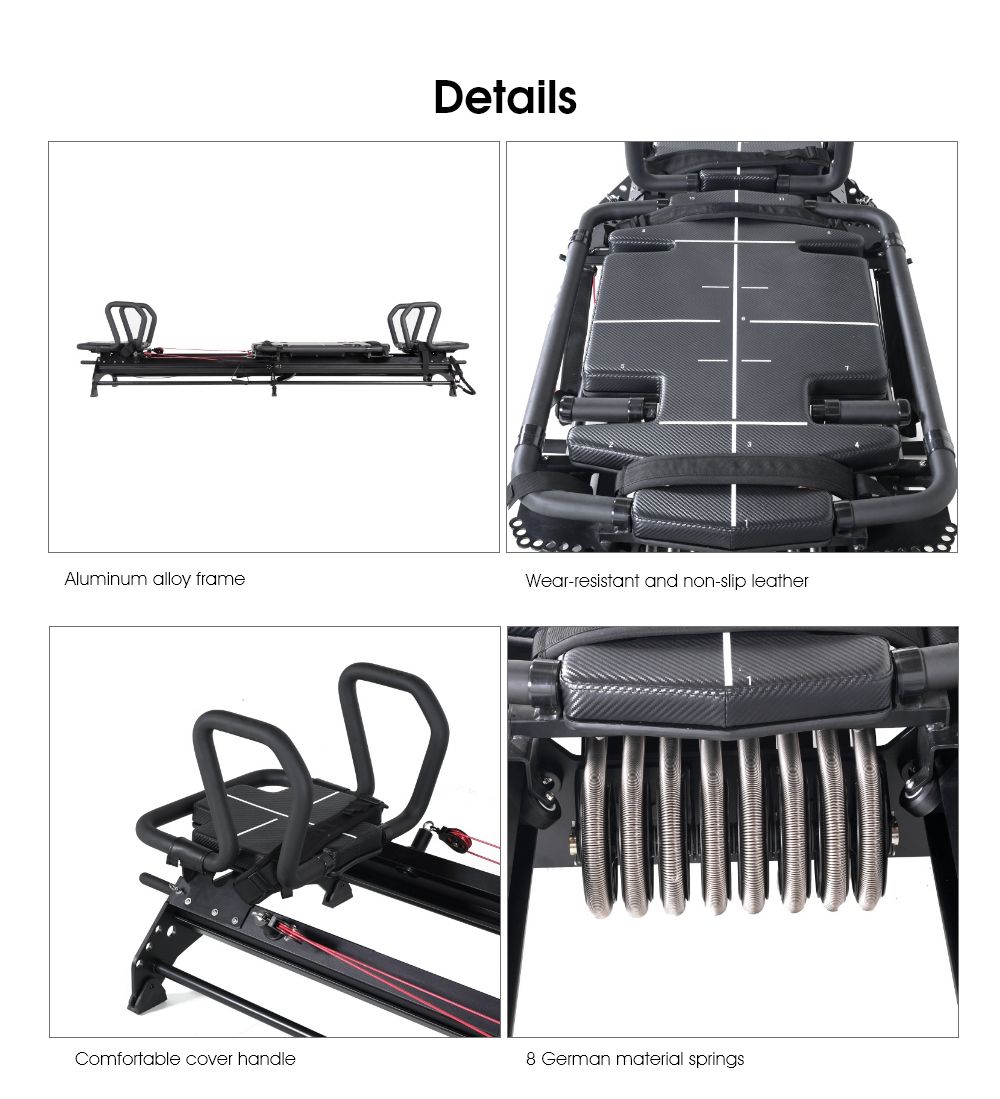 Grande machine de réformatrice Pilates de poignée non rotante Grande machine de réformatrice Pilates de poignée non rotante